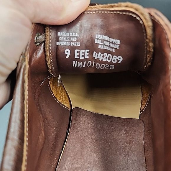 Neil M Wynne Leather Oxfords Dress Shoes Java Brown Men's 9 EEE Extra Wide - Picture 11 of 13